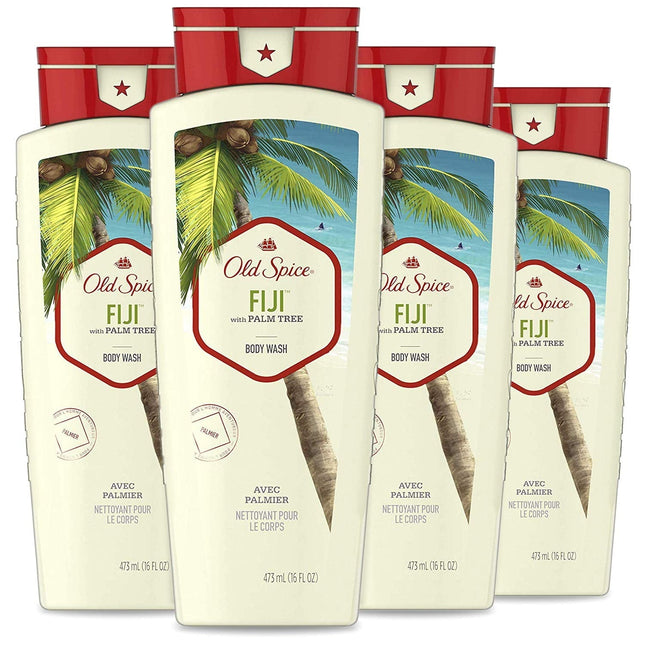 Old Spice Body Wash for Men Fiji with Palm Tree Scent 16 Floz (4 Pack) - Personal Care > Bath & Washes Shower Gels