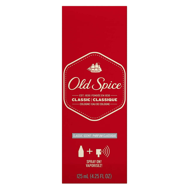 Old Spice Cologne For Men Spray Classic Scent 4.25 fl oz (4 Pack) - Personal Care > Fragrances Men’s