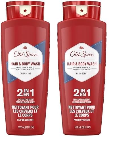 Old Spice High Endurance 2IN1 Hair and Body Wash Crisp Scent 18Floz (2 Pack) - Personal Care > Bath & Washes Shower Gels