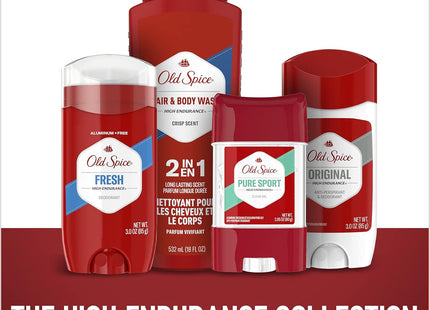 Old Spice High Endurance 2IN1 Hair and Body Wash Crisp Scent 18Floz (4 Pack) - Personal Care > Bath & Washes Shower Gels