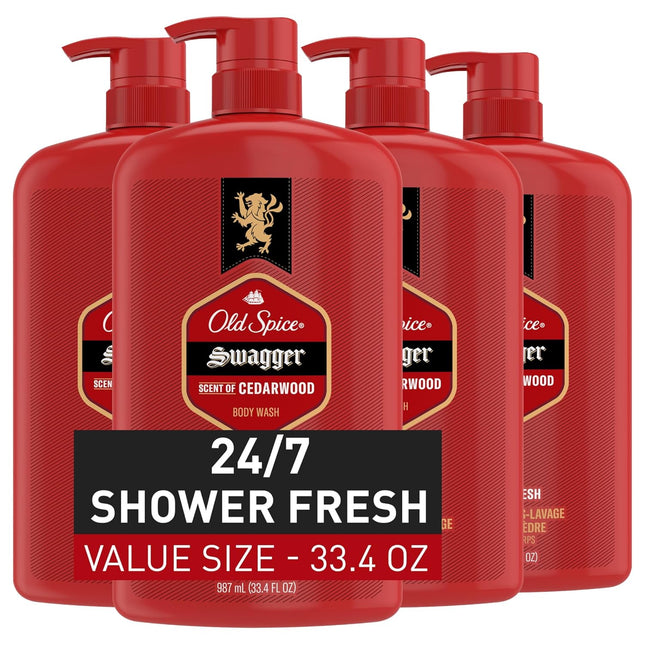 Old Spice Swagger Scent of Confidence Body Wash for Men 33.4 floz (4 Pack) - Personal Care > Bath & Washes Shower Gels