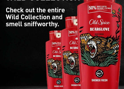 Old Spice Wild Collection Bearglove Body Wash Long Lasting Lather 16oz (3 Pack) - Personal Care > Bath & Washes Shower