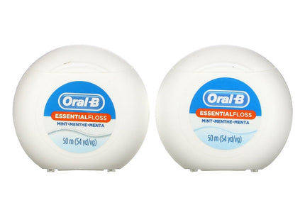 Oral-B Essential Dental Floss Cavity Defense Mint Waxed 50 M 2ct (12 Pack) - Personal Care > Oral & Flossers