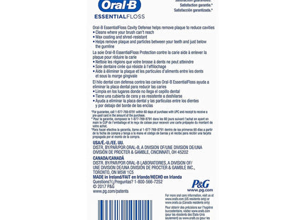 Oral-B Essential Dental Floss Cavity Defense Mint Waxed 50 M 2ct (6 Pack) - Personal Care > Oral & Flossers