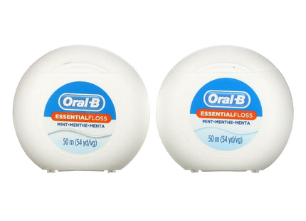 Oral-B Essential Dental Floss Cavity Defense Mint Waxed 50 M 2ct (3 Pack) - Personal Care > Oral & Flossers