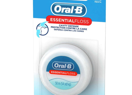 Oral-B Essential Floss Cavity Defense Mint Waxed Dental 50M (12 Pack) - Personal Care > Oral & Flossers