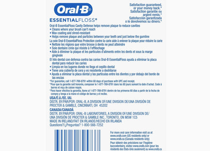 Oral-B Essential Floss Cavity Defense Mint Waxed Dental 50M (12 Pack) - Personal Care > Oral & Flossers