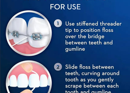 Oral-B Glide Pro-Health Dental Threader Floss Bridges Braces 30ct (3 Pack) - Personal Care > Oral & Flossers
