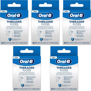 Oral-B Glide Pro-Health Dental Threader Floss Bridges Braces 30ct (5 Pack) - Personal Care > Oral & Flossers