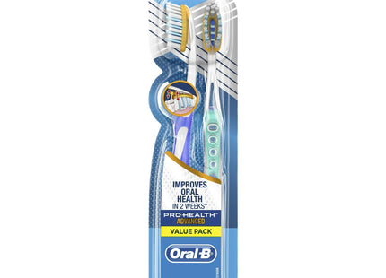 Oral-B Pro-Health Advanced Manual Toothbrush Medium 2 ct (3 Pack) - Personal Care > Oral