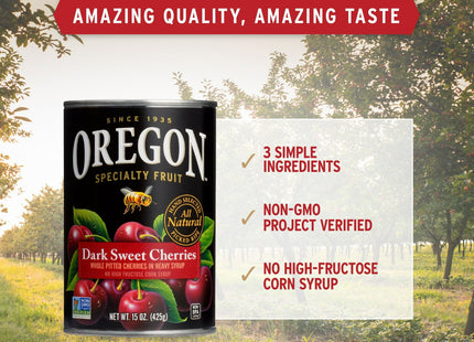 Oregon All Natural Specialty Fruit Pitted Dark Sweet Cherries 15 Ounce (2 Pack) - Food & Beverages > Fruits Vegetables