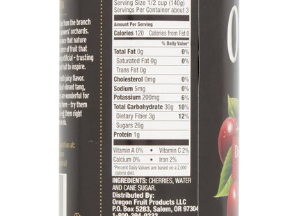 Oregon All Natural Specialty Fruit Pitted Dark Sweet Cherries 15 Ounce - Food & Beverages > Fruits Vegetables Dried Veg