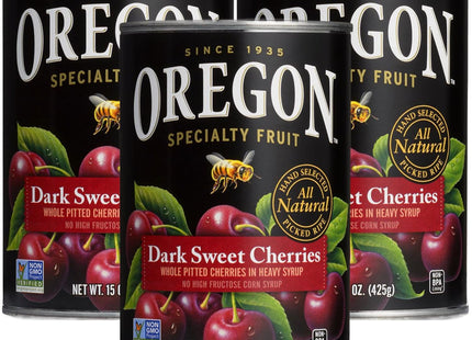 Oregon All Natural Specialty Fruit Pitted Dark Sweet Cherries 15 Ounce (3 Pack) - Food & Beverages > Fruits Vegetables