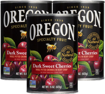 Oregon All Natural Specialty Fruit Pitted Dark Sweet Cherries 15 Ounce (3 Pack) - Food & Beverages > Fruits Vegetables