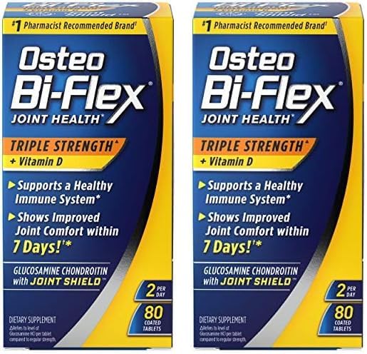 Osteo Bi-Flex Triple Strength & Vitamin D Joint Health Tablets 80ct (2 Pack) - Care > Vitamins Lifestyle Supplements