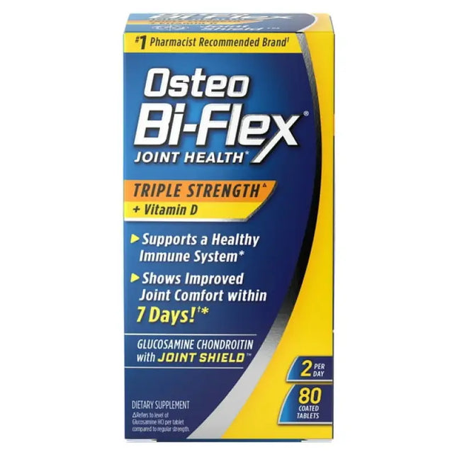 Osteo Bi-Flex with Vitamin D and Glucosamine Chondroitin Joint Health Supplement 80 Tablets - & Beauty > Care Fitness