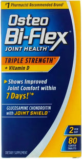 Osteo Bi-Flex with Vitamin D and Glucosamine Chondroitin Joint Health Supplement 80 Tablets - & Beauty > Care Fitness