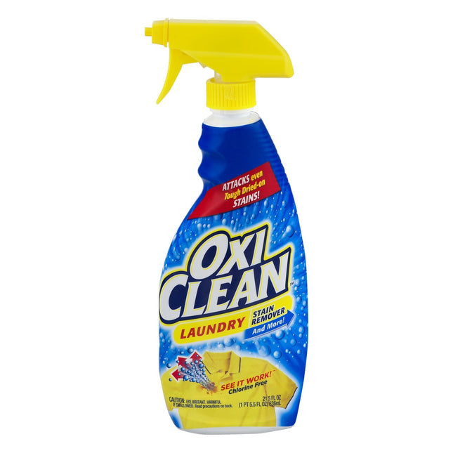 OxiClean Laundry Fabric Spot Stain Remover Liquid Spray Fresh 21.5oz (4 Pack) - Household Supplies > Detergents