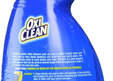 OxiClean Laundry Fabric Spot Stain Remover Liquid Spray Fresh 21.5oz (3 Pack) - Household Supplies > Detergents