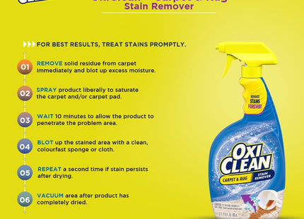 OxiClean Carpet and Area Rug Stain Odor Remover Liquid Spray 24oz (10 Pack) - Household Supplies > Laundry Detergents