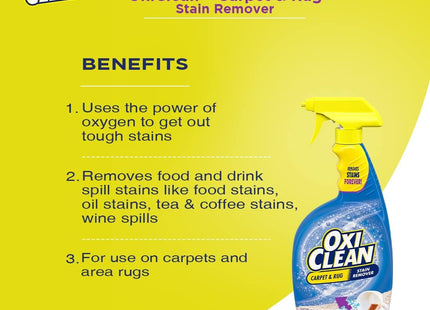 OxiClean Carpet and Area Rug Stain Odor Remover Liquid Spray 24oz (6 Pack) - Household Supplies > Laundry Detergents