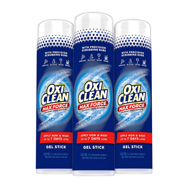 OxiClean MaxForce 5 in 1 Stain and Power Spot Remover Gel Stick 6.2oz (3 Pack) - Household Supplies > Laundry