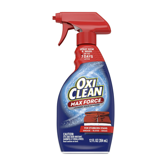 OxiClean MaxForce Laundry Stain Remover Spray Dye & chlorine free 12oz (6 Pack) - Household Supplies > Detergents