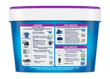 a bucket of laundry products