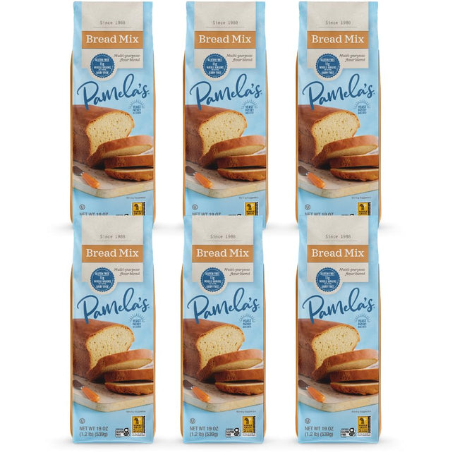 Pamela’s Wheat-Free Gluten-Free and Non-Dairy Amazing Bread Mix 19oz (6 Pack) - Food & Beverages > Baking Desserts Mixes