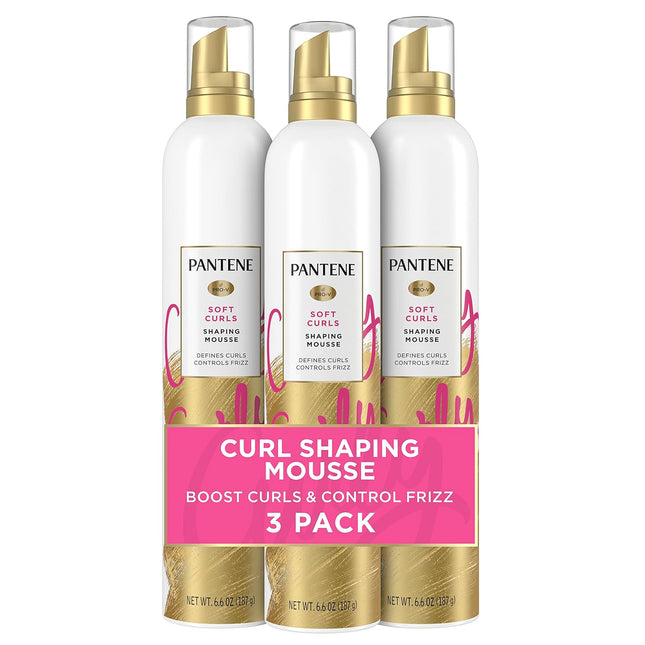 Pantene Pro-V Curls Defining Mousse Anti Frizz Maximum Hold 6.6oz (3 Pack) - Personal Care > Hair & Styling Products