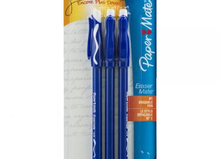 two pens are in a package with a blue pen