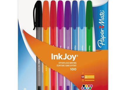 Paper Mate InkJoy 100ST Ballpoint Pens Medium Point Assorted Ink 8ct - Office Supplies > Pencils & Markers Rollerball