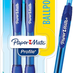 PaperMate Profile Retractable Ballpoint Pens Bold Point 1.4mm Blue 2ct (24 Pack) - Office Supplies > Pencils & Markers