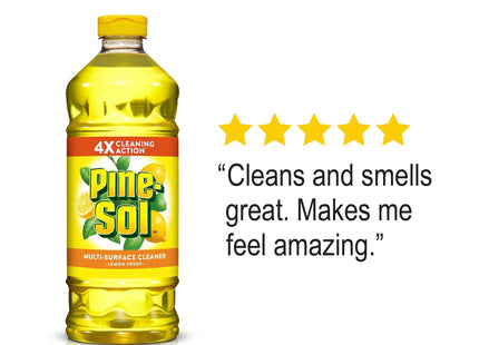 Pine-Sol All Purpose Multi-Surface Cleaner Lemon Fresh 28 oz (12 Pack) - Household Supplies > Cleaners & Disinfectants