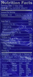 nutrition facts label