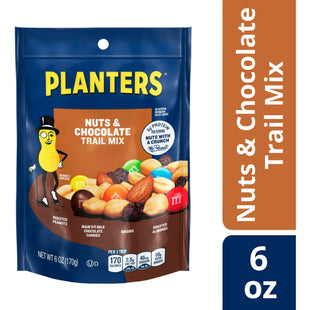 Planters Nuts & Chocolate Trail Mix Nut M&M Candies 6oz (12 Pack) - Food Beverages > Snacks Seeds Mixes