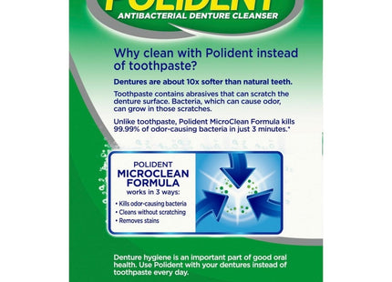 Polident 3-Min Triple-Mint Denture Cleanser Effervescent Tablets 120ct - Personal Care > Oral