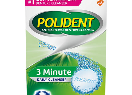 Polident 3-Min Triple-Mint Denture Cleanser Effervescent Tablets 120ct - Personal Care > Oral