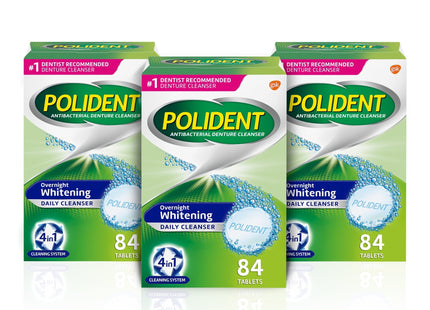 Polident Overnight Whitening Daily Denture Cleanser Tablets 84ct (12 Pack) - Personal Care > Oral