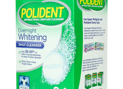 Polident Overnight Whitening Daily Denture Cleanser Tablets 84ct (2 Pack) - Personal Care > Oral