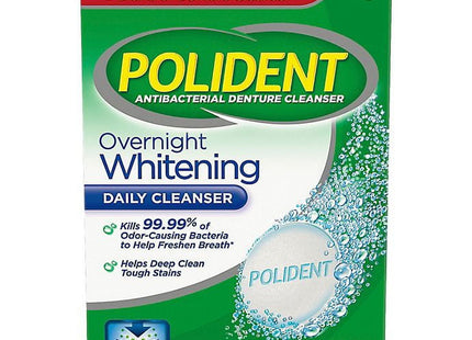 Polident Overnight Whitening Daily Denture Cleanser Tablets 84ct (2 Pack) - Personal Care > Oral