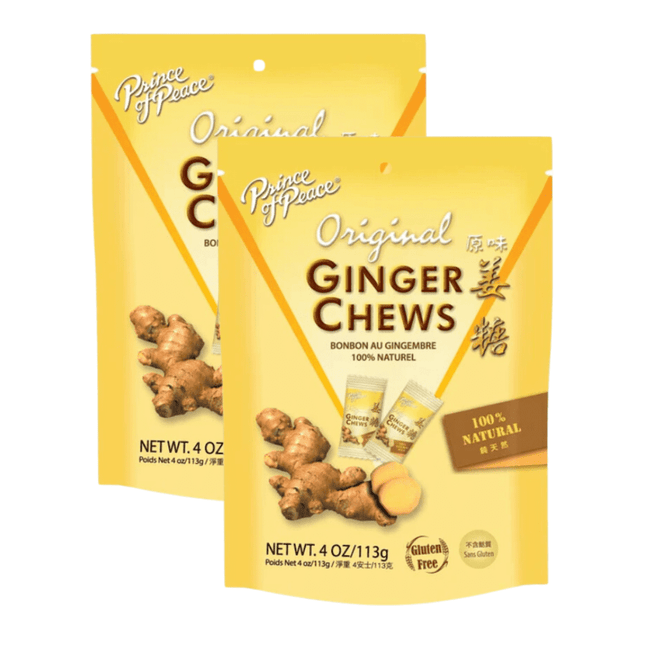 Prince of Peace Original Ginger Soft Chewy Candy Natural 4oz (2 Pack) - Food & Beverages > Sweets Chocolate Gummy