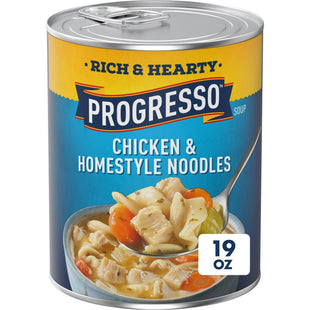 Progresso Rich & Hearty Chicken Homestyle Noodles Soup 19oz (2 Pack) - Food Beverages > Prepared Ready Meals Soups