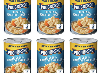 Progresso Rich & Hearty Chicken Homestyle Noodles Soup 19oz (6 Pack) - Food Beverages > Prepared Ready Meals Soups