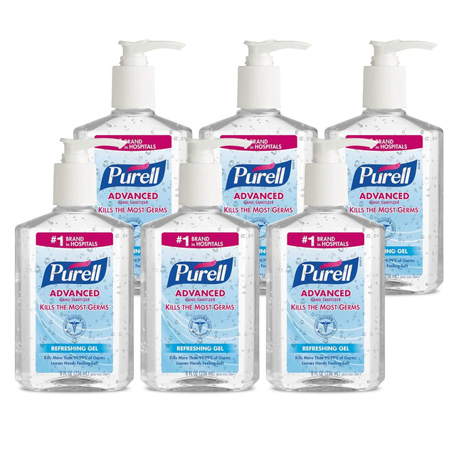 Purell Advanced Hand Sanitizer Refreshing Gel Vitamin E 8oz (6 Pack) - Personal Care > Bath & Body Sanitizers