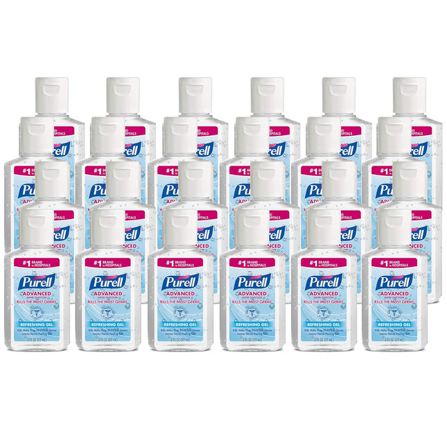 Purell Advanced Instant Hand Sanitizer Refreshing Gel Flip Cap 2oz (24 Pack) - Personal Care > Bath & Body Sanitizers