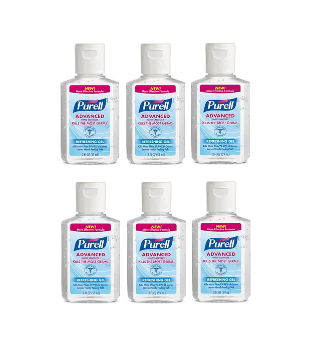 Purell Advanced Instant Hand Sanitizer Refreshing Gel Flip Cap 2oz (6 Pack) - Personal Care > Bath & Body Sanitizers