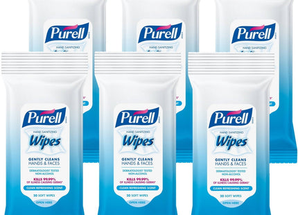 Purell Hand Sanitizing Wipes Alcohol Free Fresh Scent Trial Size 20ct (6 Pack) - Household Supplies > Cleaning & Pads