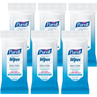 Purell Hand Sanitizing Wipes Alcohol Free Fresh Scent Trial Size 20ct (6 Pack) - Household Supplies > Cleaning & Pads