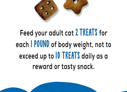 a dog bone with the words feed your cat 2 treats for each pound weight to treat